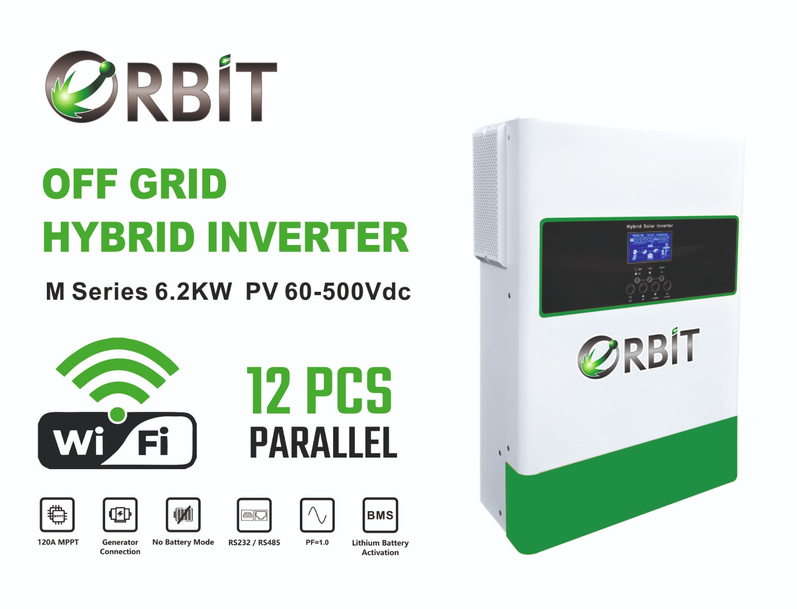 ORBİT 6.2 KW TAM SİNÜS OFFGRİD İNVERTER-12 PCS PARALLEL